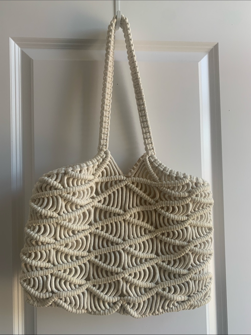C&C California Cream Macramé Tote